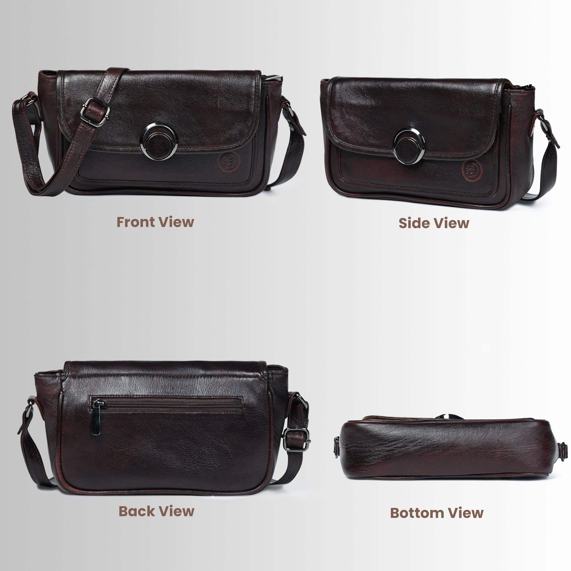 Verdant Elegance Women's Leather Handbag